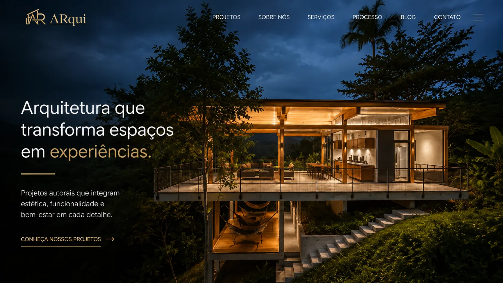 ARqui — Layout do Site