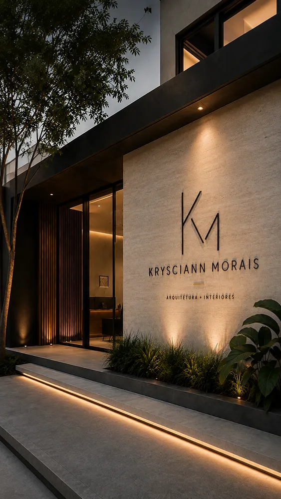 Krysciann Morais — Aplicação da marca em fachada